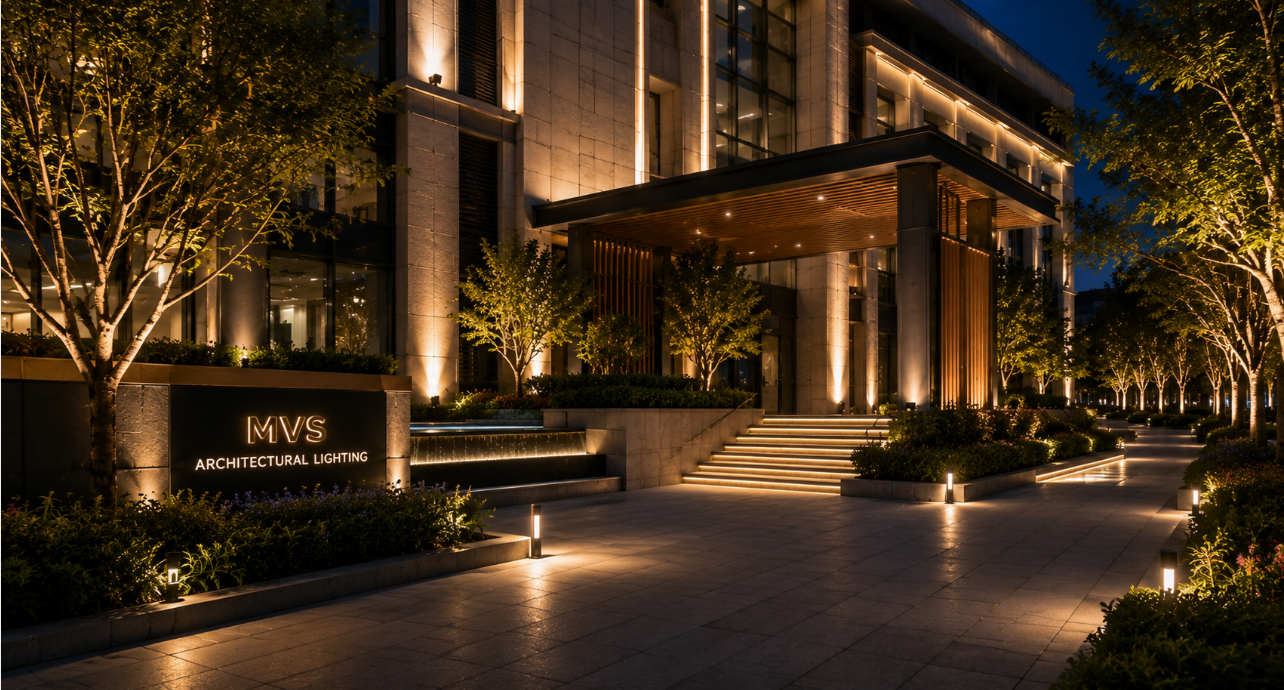Public plaza outdoor lighting
