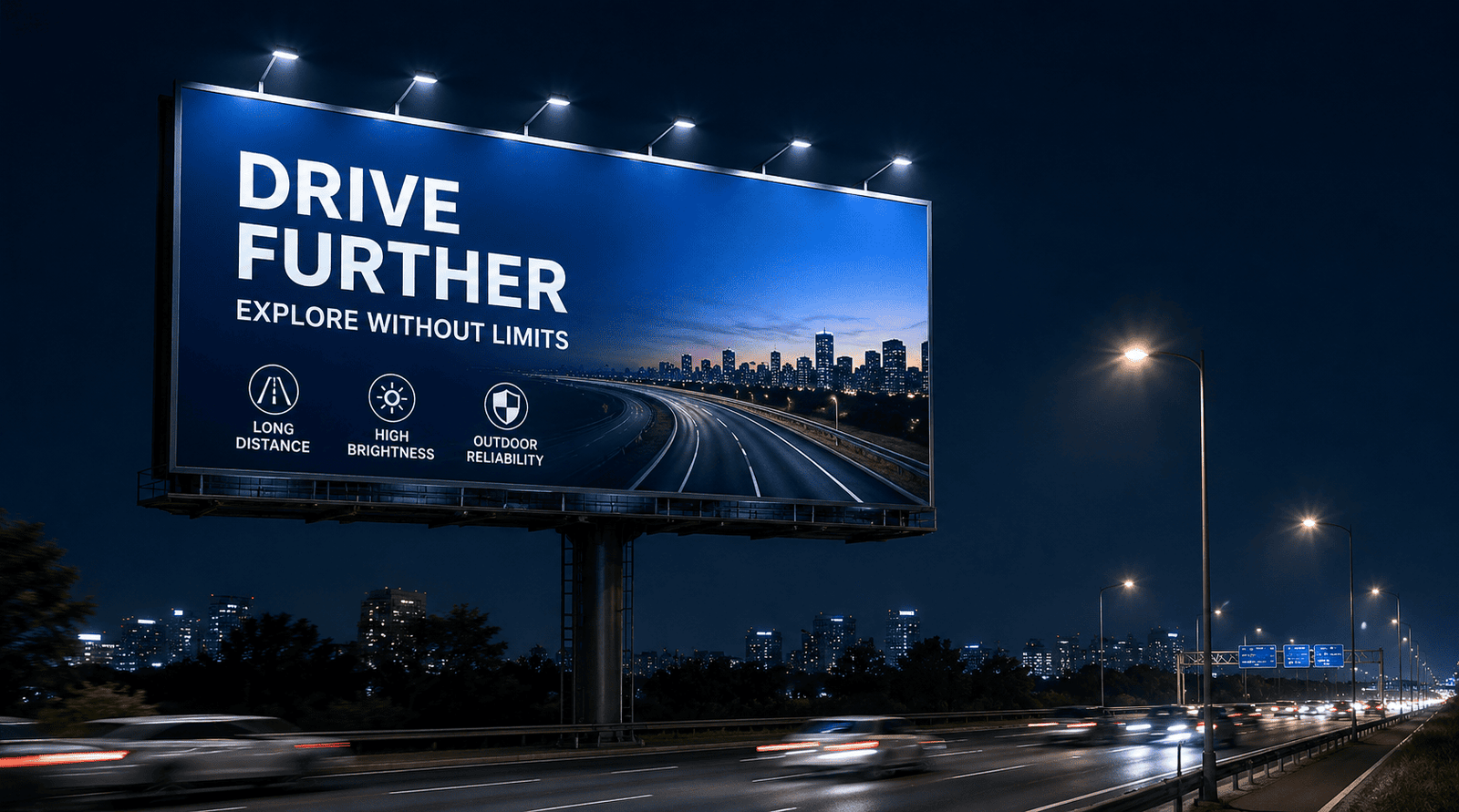 Highway billboard lighting application