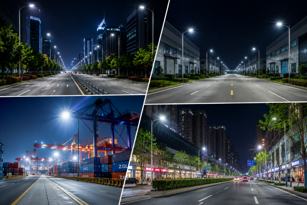 LED road lighting applications for municipal roads industrial parks ports and commercial streets