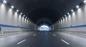 Custom LED tunnel lighting project with zoned illumination and surface-source fixtures